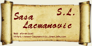 Saša Lacmanović vizit kartica